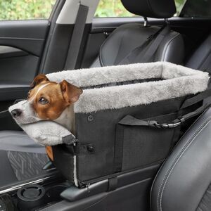 Center Console Dog Car Seat for Small Dogs,Washable Foldable Console Booster Sea